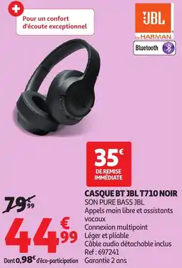 Auchan Casque BT JBL T710 Noir aanbieding