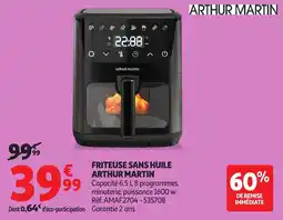 Auchan Friteuse sans huile arthur martin aanbieding