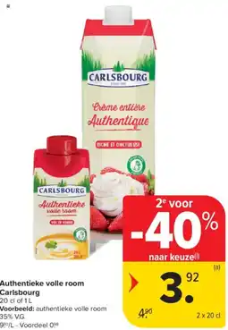 Carrefour Market Authentieke volle room Carlsbourg aanbieding