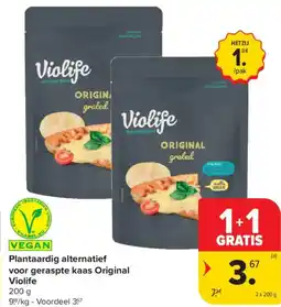 Carrefour Market Plantaardig alternatief voor geraspte kaas Original Violife aanbieding