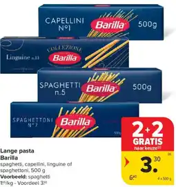Carrefour Market Lange Pasta Barilla aanbieding