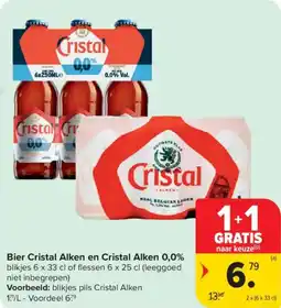 Carrefour Market Bier Cristal Alken en Cristal Alken 0,0% aanbieding