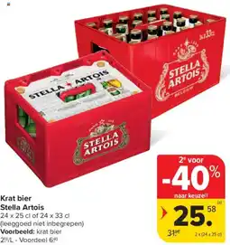 Carrefour Market Krat Bier Stella Artois aanbieding