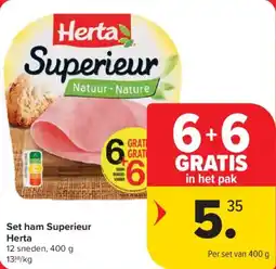 Carrefour Market Set ham Superieur Herta aanbieding