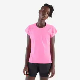 Decathlon Licht hardloopshirt met korte mouwen dames Run 900 Light roze aanbieding