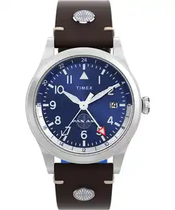 Decathlon Timex Analoog Horloge Bruin/Blauw TW2W97300 aanbieding