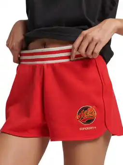 Decathlon Superdry sportshort voor dames Vintage Colegiate aanbieding