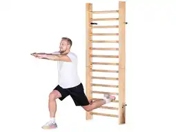 Decathlon Houten wandrek Klimrek Vira - gemonteerd - Made in Germany - tot 130 kg 218x86cm aanbieding