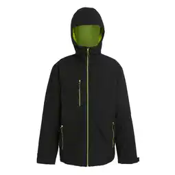 Decathlon Waterdichte geïsoleerde heren jas (Zwart/Lijkgroen) aanbieding