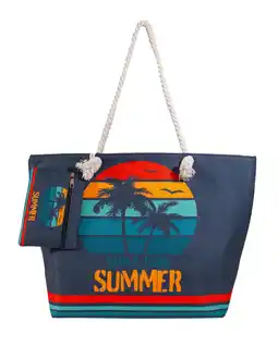 Decathlon BEDRUKTE STRANDTAS MET ZOMERBEURTJE aanbieding
