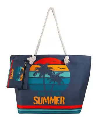 Decathlon BEDRUKTE STRANDTAS MET ZOMERBEURTJE aanbieding