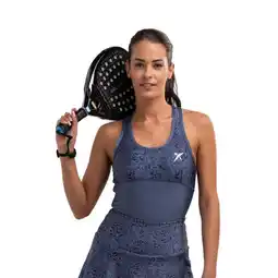 Decathlon Blauw mouwloos technisch T-shirt voor dames voor Padel Drop Shot Cora aanbieding