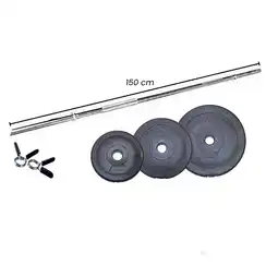 Decathlon Halterset 60 kg - 150 cm - 30 mm - Kunststof aanbieding
