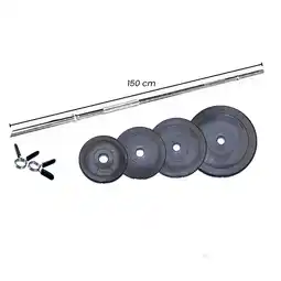 Decathlon Halterset 60 kg - 150 cm - 30 mm - Kunststof aanbieding