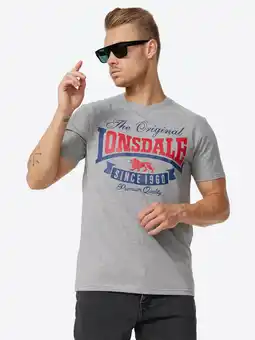 Decathlon LONSDALE Heren-T-shirt, regular fit dubbelpak GEARACH aanbieding