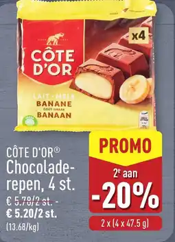 ALDI Côte d'or chocoladerepen aanbieding