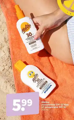 Wibra Malibu zonnebrand SPF 50 kids of zonnebrand SPF 30 aanbieding