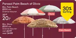 Leen Bakker Parasol Palm Beach of Olivia aanbieding