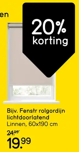 Leen Bakker Bijv. Fenstr Rolgordijn Lichtdoorlatend aanbieding