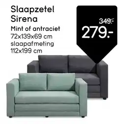 Leen Bakker Slaapzetel Sirena aanbieding