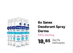 Plein.nl Sanex Deodorant Spray Dermo aanbieding