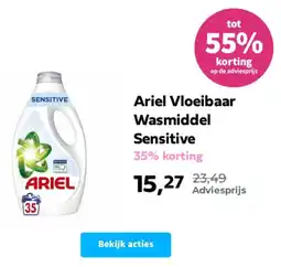 Plein.nl Ariel Vloeibaar Wasmiddel Sensitive aanbieding
