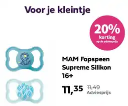 Plein.nl MAM Fopspeen Supreme Silikon 16+ aanbieding
