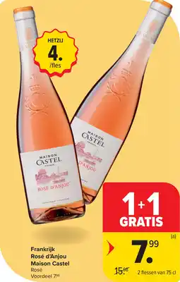 Carrefour Frankrijk Rosé d'Anjou Maison Castel Rosé aanbieding