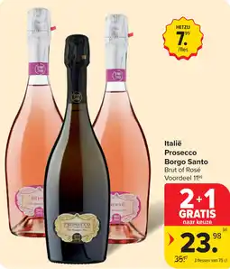 Carrefour Italië Prosecco Borgo Santo aanbieding