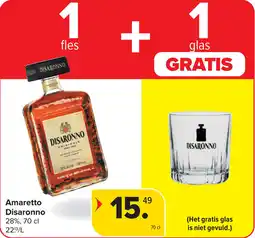Carrefour Amaretto Disaronno 28% aanbieding