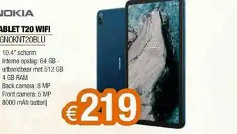 Expert Nokia Tablet T20 Wifi aanbieding