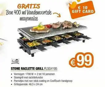 Expert Fritel Stone Raclette Grill Flsg4195 aanbieding