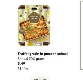 Truffel Gratin In Gouden Schaal
