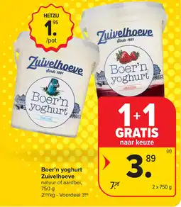 Carrefour Boer'n Yoghurt Zuivelhoeve aanbieding