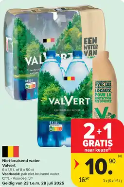 Carrefour Niet-bruisend water Valvert aanbieding