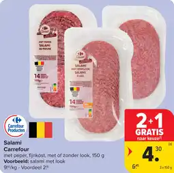 Carrefour Salami Carrefour aanbieding
