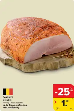 Carrefour Pastrami Breydel aanbieding