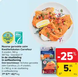Carrefour Noorse gerookte zalm Kwaliteitsketen Carrefour aanbieding