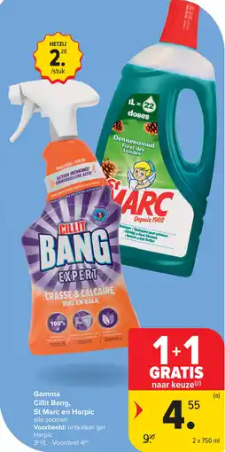 Carrefour Gamma Cillit Bang, St Marc en Harpic aanbieding