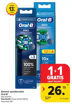 Carrefour Gamma opzetborstels Oral-B aanbieding