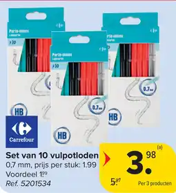 Carrefour Set van 10 vulpotloden aanbieding