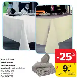 Carrefour Assortiment tafellakens aanbieding