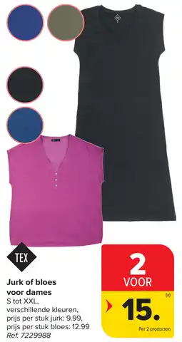 Carrefour Jurk of bloes voor dames aanbieding