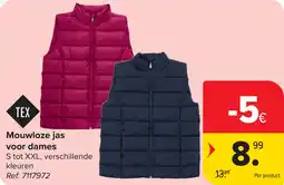 Carrefour Mouwloze jas voor dames aanbieding