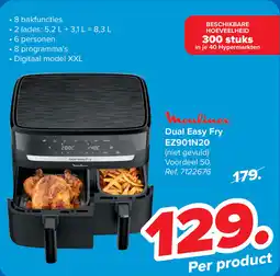 Carrefour Mouliner Dual Easy Fry EZ901N20 aanbieding