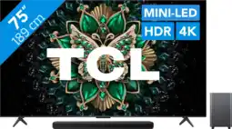 Coolblue TCL 75 QD Mini-led C61K 4K (2025) + TCL S55H 2.1 Soundbar aanbieding