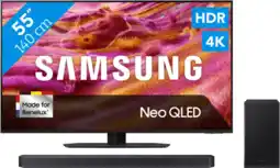 Coolblue Samsung 55 Neo QLED QN90F 4K (2025) + Samsung HW-B750F (2025) aanbieding