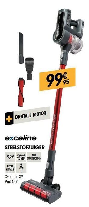 Electro Depot Exceline steelstofzuiger cyclonic x9 aanbieding