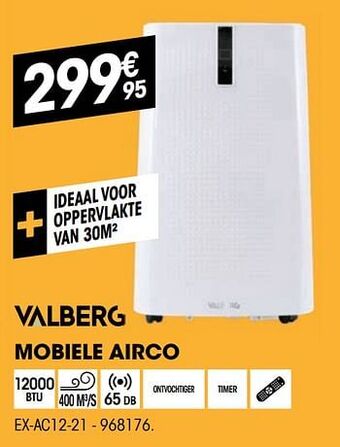 Electro Depot Valberg mobiele airco ex-ac12-21 aanbieding