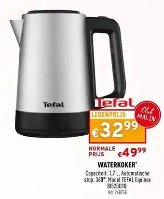 Waterkoker tefal equinox bi520d10